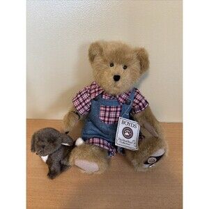 RARE Boyds Bears Chester and Fido 12" Best Dressed Series NWT Farmer Holiday